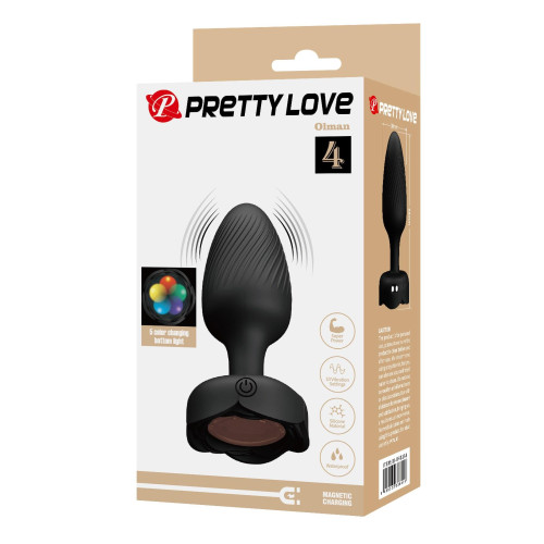 Анальная пробка Pretty Love Olman Black