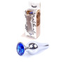 Анальна пробка B - Series HeavyFun Long Jewellery Silver Plug, діаметр 3 см, довжина 9,5 см, Dark Blue