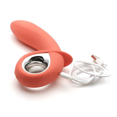 Анальний вібратор KisToy Klein Помаранчевий з надуючим кінчиком