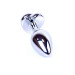 Анальна пробка B - Series HeavyFun Heart Jewellery Silver Plug, діаметр 2,7 см, довжина 7 см, Pink