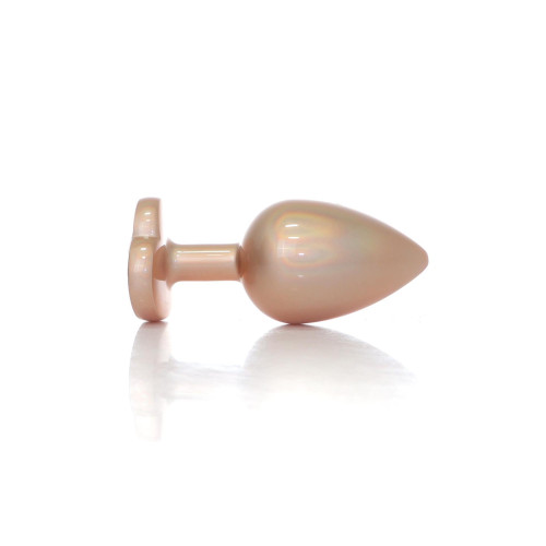 Анальна пробка B - Series HeavyFun Pearl Heart Jewellery Gold Plug Clear L
