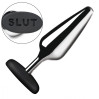Анальна пробка Master Series Butt Slut Metal & Silicone Butt Plug - Silver