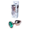 Анальная пробка B – Series HeavyFun Classic Jewellery Red Gold Plug, диаметр 2,7 см, длина 7 см, Green