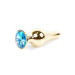 Анальна пробка B - Series HeavyFun Long Jewellery Gold Plug, діаметр 3 см, довжина 9,5 см, Blue