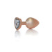 Анальна пробка B - Series HeavyFun Pearl Heart Jewellery Gold Plug Clear M