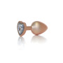 Анальная пробка B - Series HeavyFun Pearl Heart Jewellery Gold Plug Clear M