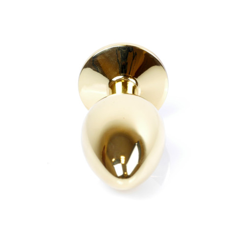 Анальна пробка B - Series HeavyFun Classic Jewellery Gold Plug, діаметр 2,7 см, довжина 7 см, Clear
