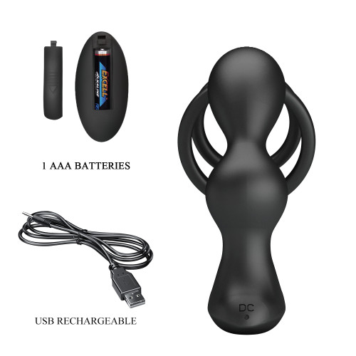 Анальна пробка з ерекційним кільцем Mr Play Remote Control Vibrating Prostate Massager