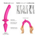 Анальная пробка с дилдо 2в1 Strap-On-Me SWITCH PLUG-IN DILDO Fuchsia L, диаметр 4,5/3,4 см