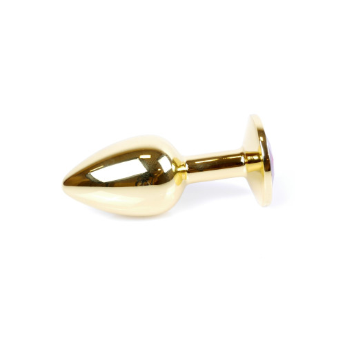 Анальна пробка B - Series HeavyFun Classic Jewellery Gold Plug, діаметр 2,7 см, довжина 7 см, Clear