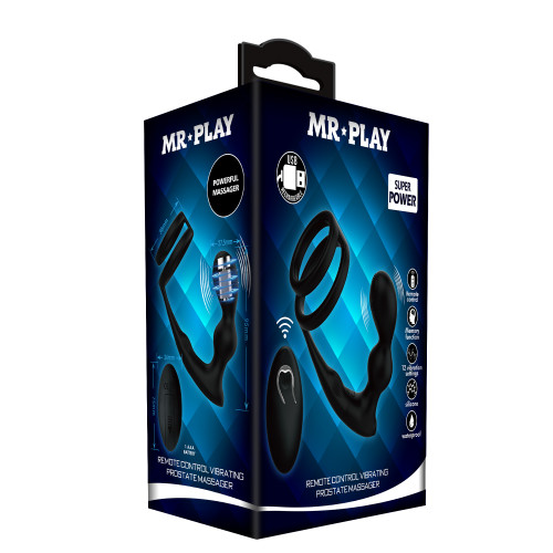 Анальна пробка з ерекційним кільцем Mr Play Remote Control Vibrating Prostate Massager