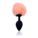Анальна пробка B - Series HeavyFun Bunny Tail Silicone Black Plug Peach
