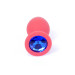 Анальна пробка B - Series HeavyFun Classic Jewellery Silicone Red Plug, діаметр 3,5 см, довжина 8 см, Dark Blue