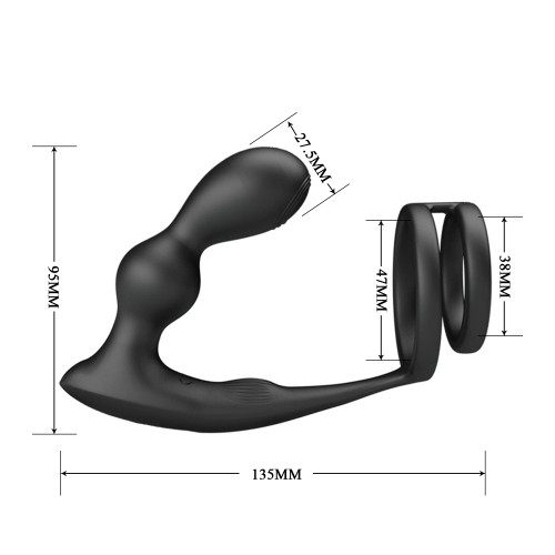 Анальна пробка з ерекційним кільцем Mr Play Remote Control Vibrating Prostate Massager