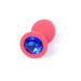 Анальна пробка B - Series HeavyFun Classic Jewellery Silicone Red Plug, діаметр 3,5 см, довжина 8 см, Dark Blue