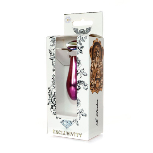 Анальная пробка B - Series HeavyFun Bullet Jewellery Multicolour Plug, диаметр 2 см, длина 7,7 см, Red