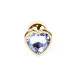 Анальна пробка B - Series HeavyFun Heart Jewellery Gold Plug, діаметр 2,7 см, довжина 7 см, Clear