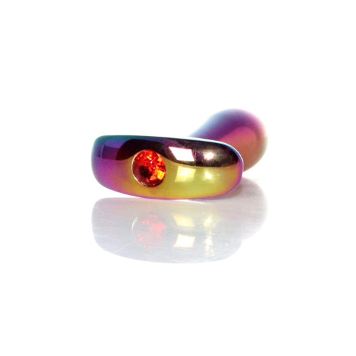 Анальная пробка B - Series HeavyFun Bullet Jewellery Multicolour Plug, диаметр 2 см, длина 7,7 см, Red