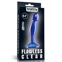 Анальна пробка LoveToy Flawless Clear Prostate Plug 6.5" Blue