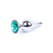 Анальна пробка B - Series HeavyFun Long Jewellery Silver Plug, діаметр 3 см, довжина 9,5 см, Green