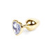 Анальна пробка B - Series HeavyFun Heart Jewellery Gold Plug, діаметр 2,7 см, довжина 7 см, Clear