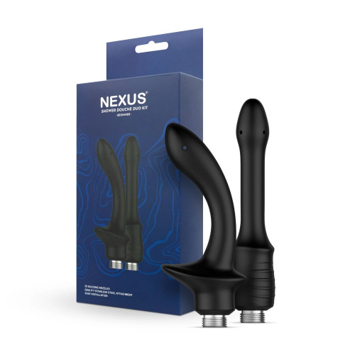 Набор анальных насадок для душа Nexus Beginner Douche Duo Kit – Black, 2 шт.