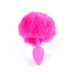 Анальна пробка B - Series HeavyFun Bunny Tail Silicone Pink Plug Pink