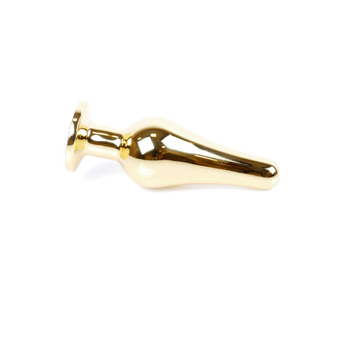 Анальна пробка B - Series HeavyFun Long Jewellery Gold Plug, діаметр 3 см, довжина 9,5 см, Clear