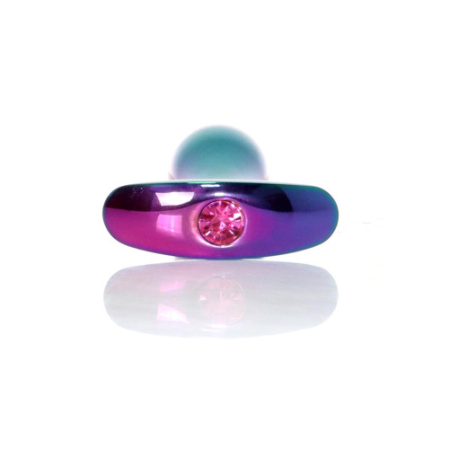 Анальная пробка B - Series HeavyFun Bullet Jewellery Multicolour Plug, диаметр 2,8 см, длина 9,2 см, Pink