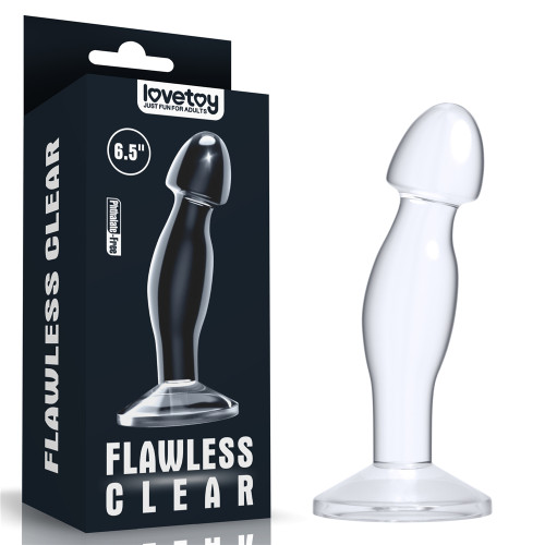 Анальная пробка LoveToy Flawless Clear Prostate Plug 6.5" Clear