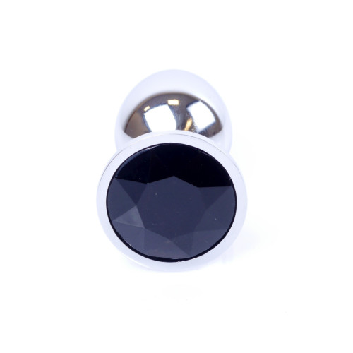 Анальна пробка B - Series HeavyFun Classic Jewellery Silver Plug, діаметр 2,7 см, довжина 7 см, Black