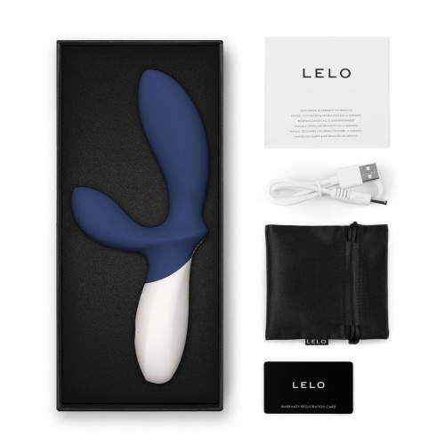 Массажер простаты LELO Loki Wave 2 Base Blue, 2 мотора, манящее движение + вибрация