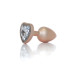 Анальная пробка B - Series HeavyFun Pearl Heart Jewellery Gold Plug Clear S