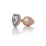 Анальна пробка B - Series HeavyFun Pearl Heart Jewellery Gold Plug Clear S