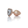 Анальная пробка B - Series HeavyFun Pearl Heart Jewellery Gold Plug Clear S