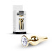 Анальна пробка B - Series HeavyFun Long Jewellery Gold Plug, діаметр 3 см, довжина 9,5 см, Clear