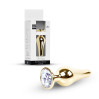 Анальна пробка B - Series HeavyFun Long Jewellery Gold Plug, діаметр 3 см, довжина 9,5 см, Clear