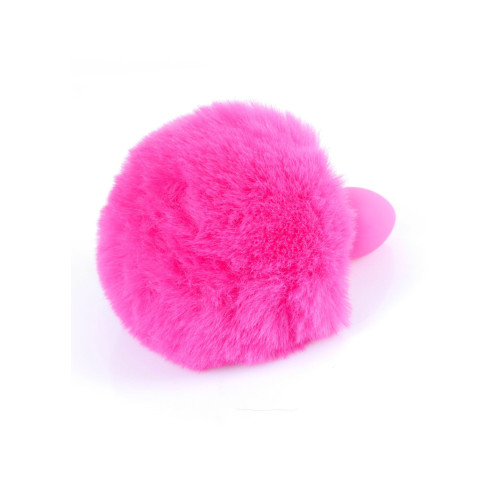Анальна пробка B - Series HeavyFun Bunny Tail Silicone Pink Plug Pink