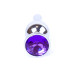 Анальна пробка B - Series HeavyFun Long Jewellery Silver Plug, діаметр 3 см, довжина 9,5 см, Purple