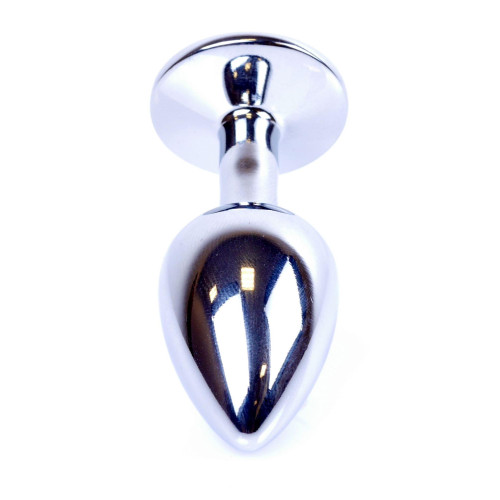 Анальна пробка B - Series HeavyFun Classic Jewellery Silver Plug, діаметр 2,7 см, довжина 7 см, Blue