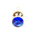 Анальна пробка B - Series HeavyFun Long Jewellery Gold Plug, діаметр 3 см, довжина 9,5 см, Dark Blue