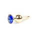 Анальна пробка B - Series HeavyFun Long Jewellery Gold Plug, діаметр 3 см, довжина 9,5 см, Dark Blue