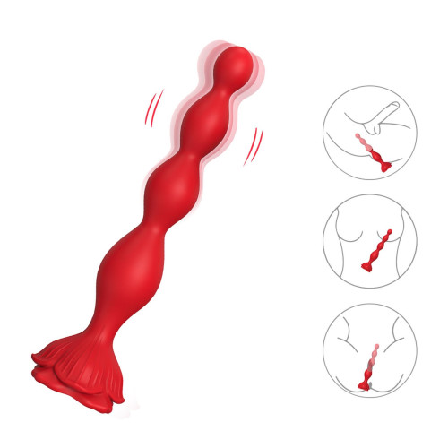 Анальний стимулятор B - Series Joy Rosestick Red, 9 Vibration Functions