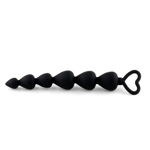 Анальний ланцюжок B - Series HeavyFun Anal Beads Heart Black