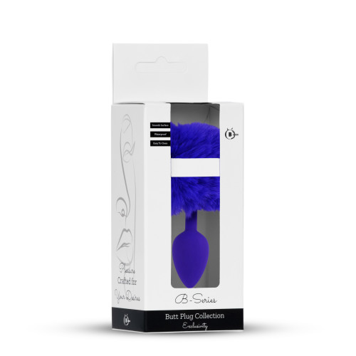 Анальна пробка B - Series HeavyFun Bunny Tail Silicone Purple Plug Purple