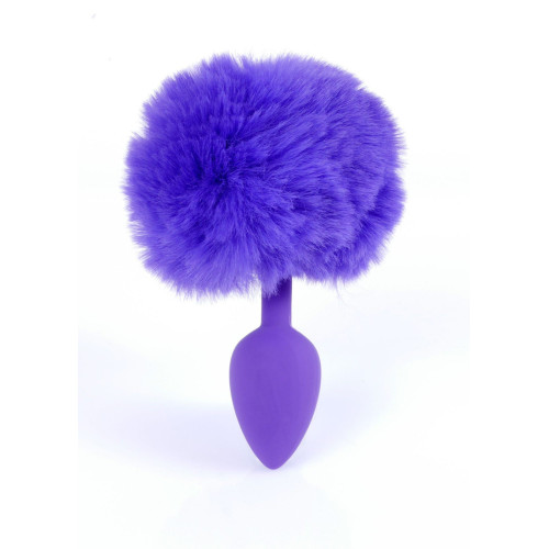 Анальна пробка B - Series HeavyFun Bunny Tail Silicone Purple Plug Purple