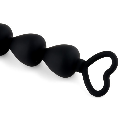 Анальний ланцюжок B - Series HeavyFun Anal Beads Heart Black