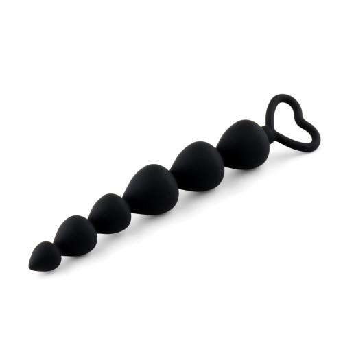 Анальний ланцюжок B - Series HeavyFun Anal Beads Heart Black