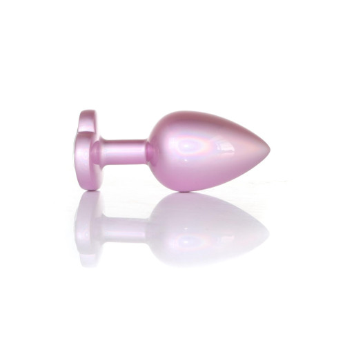 Анальна пробка B - Series HeavyFun Pearl Heart Jewellery Pink Plug Clear L