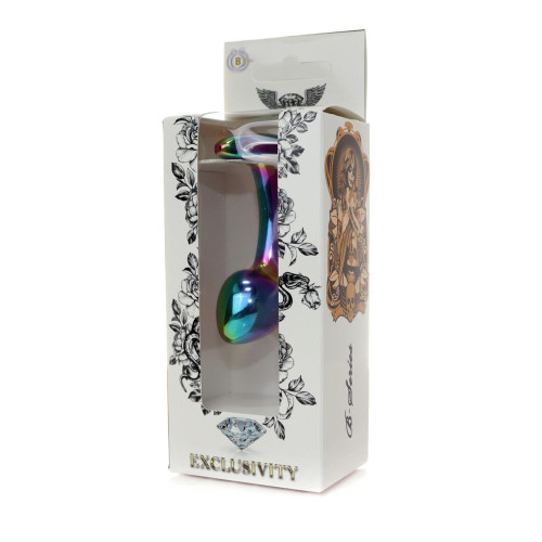 Анальна пробка B - Series HeavyFun Curved Jewellery Multicolour Plug S